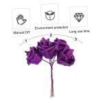 50 Stück Rosenkopf Artificial sztuczne kwiaty Simulationsblume Blumen künstlich künstliche Blumen heimische Blumen schmücken Blumendekoration für zu Hause Sport Violett