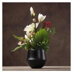 Kunstblumen Tischblumenarrangement für den Innenbereich – 41 cm x 54 cm große Kunstpflanze für die Schreibtischdekoration im Wohnzimmer – Keramikvase für jeden Anlass