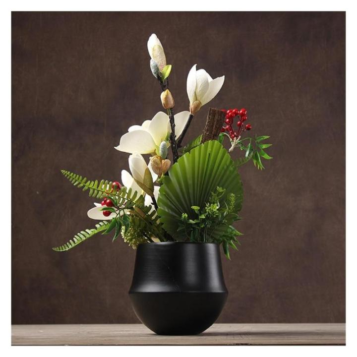 Kunstblumen Tischblumenarrangement für den Innenbereich – 41 cm x 54 cm große Kunstpflanze für die Schreibtischdekoration im Wohnzimmer – Keramikvase für jeden Anlass