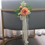 6 Stück Hochzeitszeremonie Ornamente Raffinierte Stuhlverzierungen Mit Künstlichen Blumen Kirchenbänken Blumen