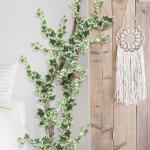 3 stuks kunstgroene klimop, 200 cm, geurloze zijden klimop, slinger met groene bladeren, namaakhangplant, decoratie voor muur, raam, bruiloftsfeest, binnen en buiten