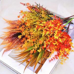 9 bundels kunstherfstbloemen decoratie kunstplant herfst planten kunstboeket herfst perzische bladeren eucalyptus indoor outdoor Kerstmis bruiloft party huis tuin decoratie