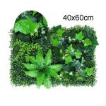 Decoratieve kunstmatige hekken 40 x 60 cm Kunstmatige Plant Gras Nep Plant Wandpanelen Kunstbloemen Hek Groene Bladeren Muur Hekken Outdoor Gesimuleerde Plant Wandpanelen Huis Tuin