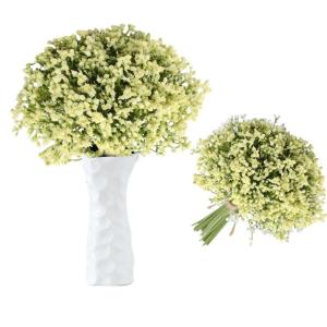 1402 Gypsophila als echt , 16 stuks, voor bruiloft, feest, bruidsboeket, woondecoratie, wit