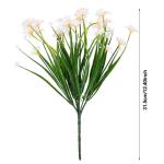 4 bundels kunstmatige madeliefjes, bloemen, vervaagt niet van kunststof, UV-bestendige nepbloemen, imitatiebloemen voor tuin, faux madeliefjes wilde bloemen voor plantenbak, verand