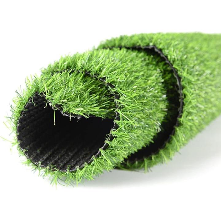Synthetischer Kunstrasen, realistische Rasenmatte für Haustierhunde für die Terrassen- und Gartenlandschaft, 2 cm Dicker Rasenteppich (1 x 5 m) (Grün, 1 x 5 m)