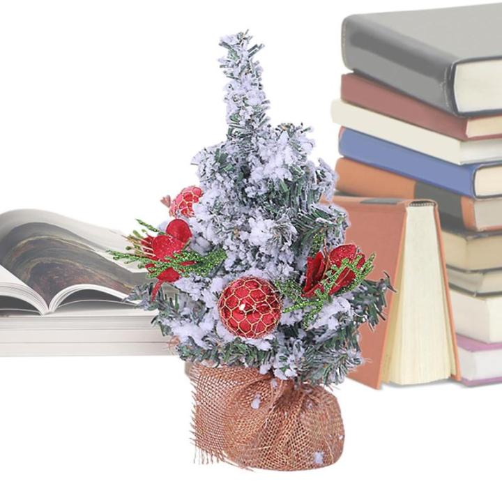 Small Christmas Tree for Home | Table Centerpiece Christmas Tree | Holiday Home Accents, Charming Tabletop Christmas Tree, Burlap Base Tree, Seasonal Table Centerpieces