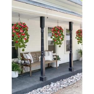 Kunstbloemen als echte geranium, hangende planten, kunsthanggeranium met hanglamp, hoogte 70 cm, kamerplant, struik, decoratieve plant, groene plant