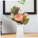 Künstlicher Pfingstrosenstrauß Künstliche Seidenblumen Nordisches Dekor Tischdekorationen Pfingstrose Seidenblumenstrauß Pfingstrose Getrocknete Blumen Rosendekor Orange Seiden