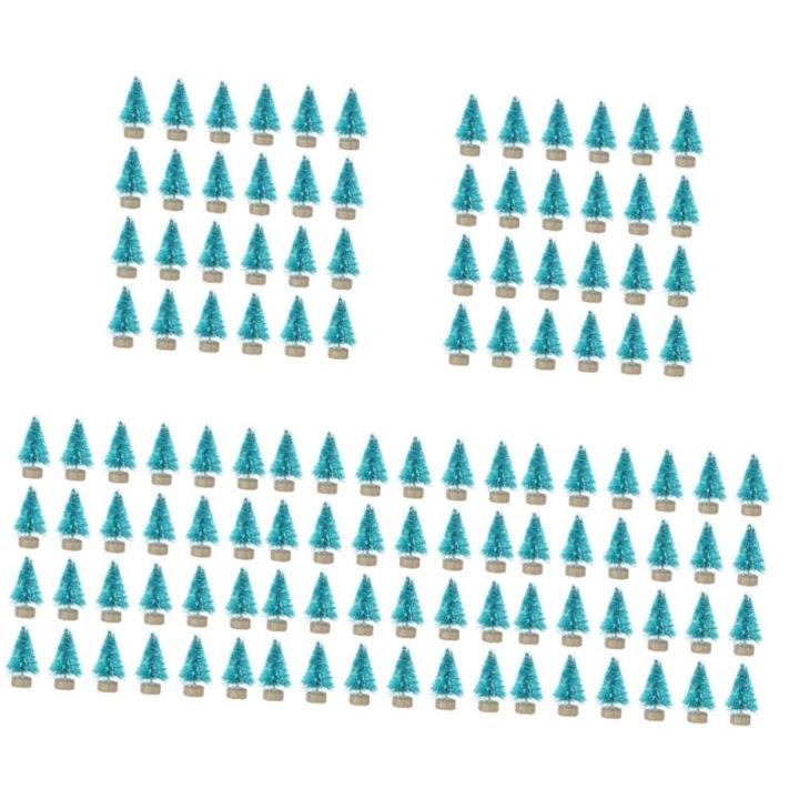 5 Sätze Mini-Weihnachtsbaum Mini-weihnachtskiefer Mini-weihnachtsbäume Weihnachtsbaumdeko Weihnachtsbäume Geschmückt Künstlicher Christbaumschmuck Sisal-Seide Blue 24 Stück *