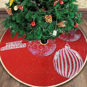 Kerstboomdeken, Kerstboomrok Kerstmis, Decoratie Boommat voor Kerstmis, Feest Home Decoraties, Kerstboomdeken in Rood en Wit Ø 90 cm