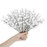 16 stuks bessendecoratie Kerstmis, kunstbessentak, kunstbessentak, witte bessentakken, decoratie voor kerstdecoratie, boeketten, woondecoratie, doe-het-zelf handwerk
