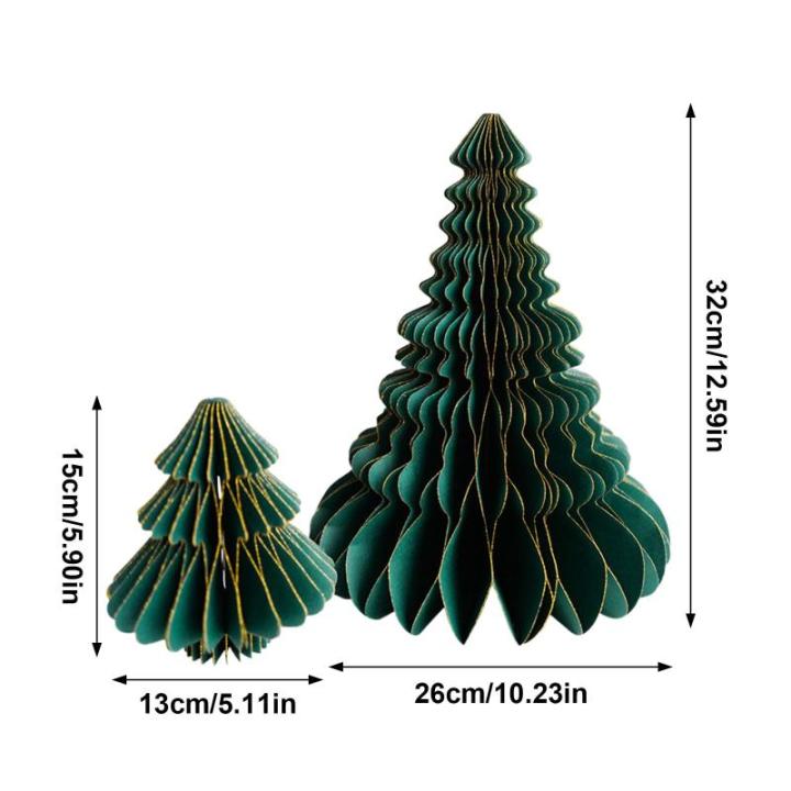 Weihnachtsbaum aus Papier, Weihnachtsbaum aus Papier basteln | Weihnachtsbaum-Papiermodell,Weihnachtsbaum-Weihnachtsdekoration, Szenen-Layout-Requisiten, 2 x für Tischdekoration