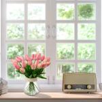 20 stuks kunstbloemen, kunstbloemen, tulp, kunstbloemen, tulp, bloemenboeket, latex, bloemen, zijde, tulp, real-touch, voor thuis, feest, bruiloftsboeket, tuindecoratie