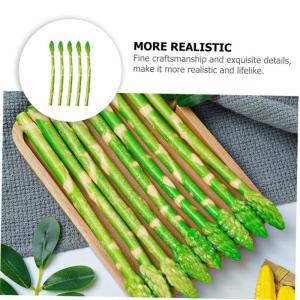 5 Stück Simulierter Spargel Grün Heimdekoration Künstlicher Spargel Spargelmodelle Simulation Spargeldekore Lebensechter Gefälschter Spargel Künstlicher Spargel Modell