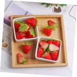 4 Sätze Künstliche Erdbeere Modell Mit Gefälschten Früchten Gefälschte Erdbeere Erdbeer-Dekorationen Erdbeer-Party-Dekorationen Erdbeeren-dekor Falsches Obst PVC 10 Stück * 4