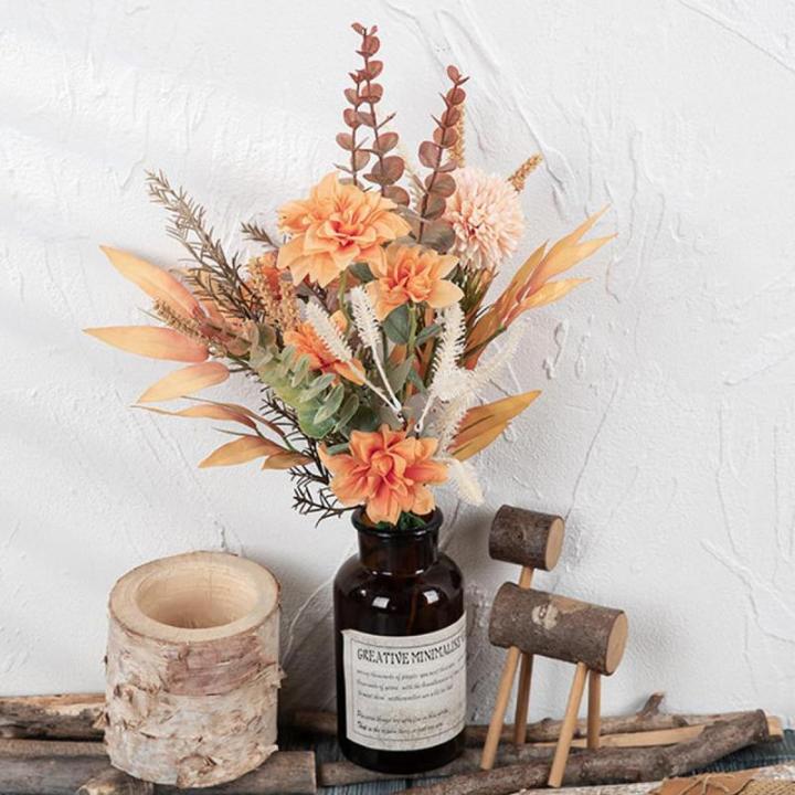 , kunstplanten, kunsthortensia's, zijden bloemen, voor bloemstukken, boeketten, decoratie voor thuis, bruiloft, tuinfeest, oranje