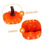 2st Schaumkürbis Realistisches Kürbismodell Schaumstoff-kürbis-Ornament Halloween-kürbis-Ornamente Glitzernder Künstlicher Kürbis Kürbisse Knacken Gestapelten Turm Orange