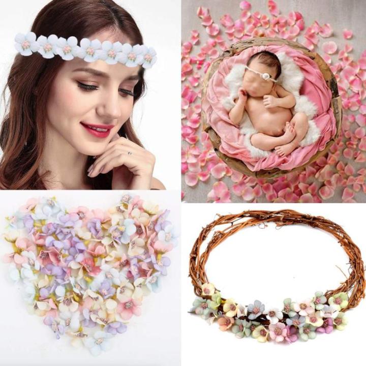 80 stuks kunstmadeliefjes, bloemkelken, , kleurrijke bloemkelken, mini zijden bloemen voor het knutselen, scrapbooking, bruiloften, feesten, woondecoratie - willekeurige kleuren