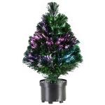 CASARIA Mini Kunstkerstboom 65cm Glasvezelverlichting Automatische Kleurverandering 9 Lichteffecten Nep Kerstboom Groen
