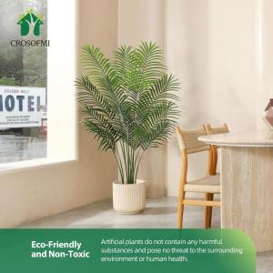 Kunstpalm, 130 cm, grote kunstplant in pot, kunststof palm, ziet eruit als een echte plant, decoratie voor woonkamer, balkon, slaapkamer, kantoor, cadeau voor een housewarming (1 s