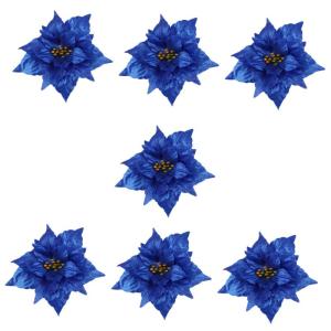 14 STK künstliche Blumen Weihnachtsbaum blumenschmuck Weihnachtsstern-Picks Rot Tür weihnachtsdeko künstliche blüten Hochzeitsdekoration Weihnachtskranz Blumen pe Blumendekor S
