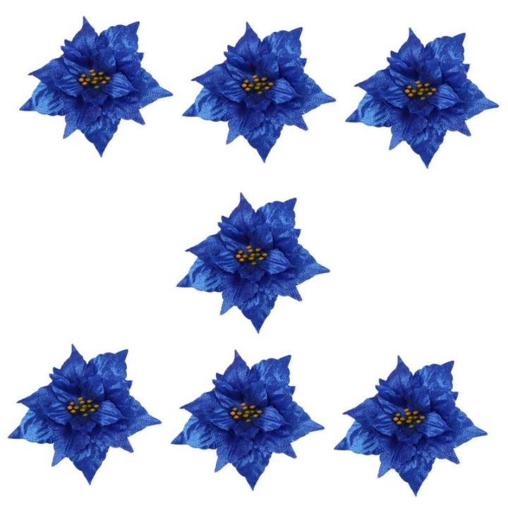 14 STK künstliche Blumen Weihnachtsbaum blumenschmuck Weihnachtsstern-Picks Rot Tür weihnachtsdeko künstliche blüten Hochzeitsdekoration Weihnachtskranz Blumen pe Blumendekor S