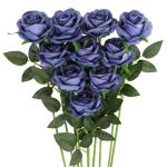 12 stuks , rozen, fluwelen bloemen, valse lange steel, kunstrozen, bloemenboeket voor bruiloftsdecoraties, rood