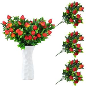 Fake Flowers 1308 , 30 stuks, , groene bladeren, kunstmatige decoratieve takken, kunst voor doe-het-zelf boeket, bruidsboeket, boeket, kunstboeket, bruiloft