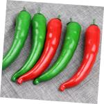 3 Sätze Simulationsmodell Paprika Künstliches Gemüse Foto-Requisite Pfeffer Modell Dekoration Food-Modell-Requisite Gefälschter Gemüsepfeffer Falscher Chili Poly-Drache 5 Stü