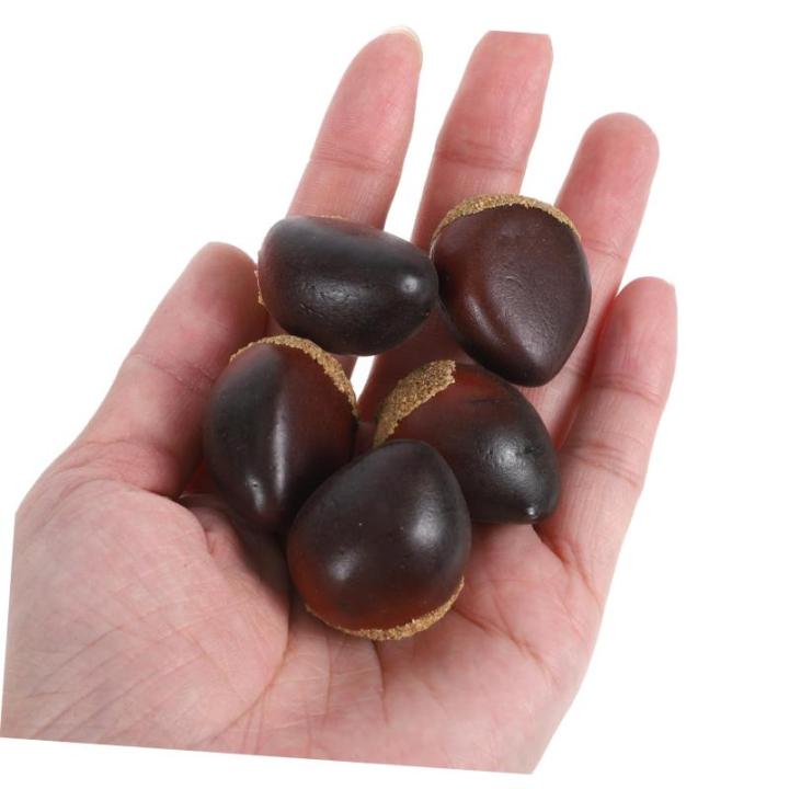 2 Sätze Schaumkastanie Gefälschte Früchte Prop Schaumfruchtmodell Künstliche Kastaniendekorationen Lebensechte Kastanien Simulationsnüsse Gefälschte Kastanien Coffee 30 Stüc