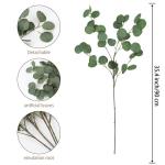 eucalyptus decoratie 2 combinaties simulatie groene eucalyptus laat takken zilveren dollars eucalyptus plant bulk voor bruiloft tuin huis kantoor decoratie (4 stuks)