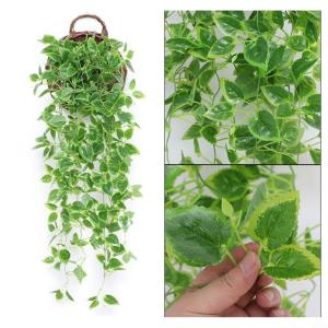 Nep klimop muur woondecoratie groene bladeren voor hotel en bruiloft tuin huis kunstmatige bladeren decor opknoping kunstmatige plant (groene bladeren)