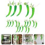2 Sätze 2 Sets Künstliche Pfeffer Zimmerpflanzen Weihnachtspaprika Künstliche Pflanzen Pfeffer Dekor Bauernhaus Dekor Künstliche Innenpflanzen Chili Pfeffer 4 Saiten * 2