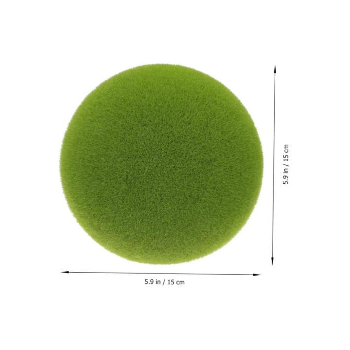 3st Simulierter Moosball Künstliche Mooskugeln Blumenmoos Moosige Steine Außenvase Künstliches Grünes Moos Topiary-Kugeln Hängen Dekor Gefälschte Mooskugeln Kunstmoos Beflock