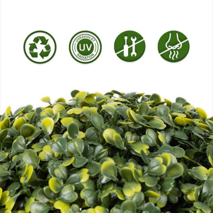Plantenwand, , wandplanten, 50 x 50 cm, decoratie voor muur/balkon/tuin, buxusbal Ø 38 cm
