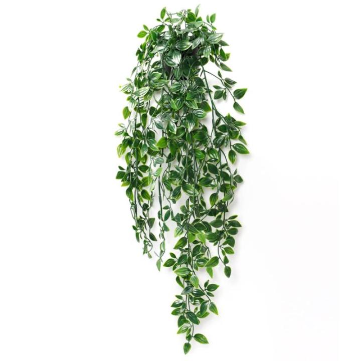 Kunstmatige hangplanten, mandala, bladeren met potten, 50 cm lang, onderhoudsvrije , wijnstok voor tuin, binnen en buiten (mandala-1 stuk)