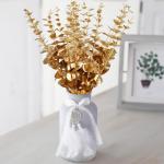 20 stuks kunstmatige eucalyptus tak goud eucalyptus planten bladeren decoratie eucalyptus steel kunstmatige eucalyptusbomen zilveren dollars nepplant voor tafeldecoratie feest