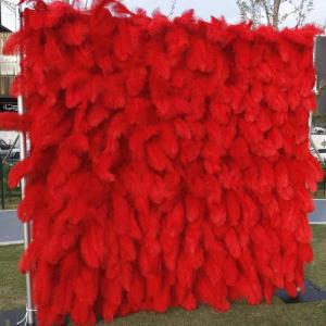 Künstliche Blumen-Wandpaneele, Rote Blumen-Wandmatte, Seide, Straußenfedern, Blumenpaneele, Bildschirm, Blumenpaneel, Wandhintergrund, Dekoration Für Hochzeit, Party, Event, Bra