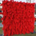Künstliche Blumen-Wandpaneele, Rote Blumen-Wandmatte, Seide, Straußenfedern, Blumenpaneele, Bildschirm, Blumenpaneel, Wandhintergrund, Dekoration Für Hochzeit, Party, Event, Bra