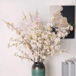 Faux Cherry Blossom Zweige 5pcs 39 Zoll realistische Kirschblütenstiele mit 4 Stielen Seidenkirschblütenblumenzweige für Vase Long Stiele Fake Blumen Vase Arrangements Style11