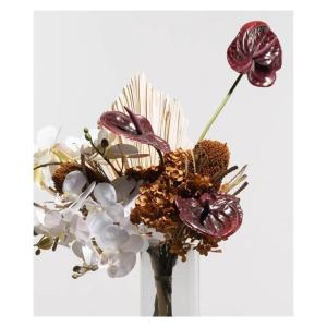 Kunstblumen Leichtes, luxuriöses Kunstblumenarrangement – ​​Elegante Villa-Tischblumen aus Glas für Heim- und Innendekoration mit Blumenmuster für jeden Anlass