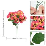 10 bundels kunstbloemen zoals echt balkon, kunstbloemen, buiten, uv-bestendig, weerbestendig, kunstbalkonplanten, balkonbloemen voor huis, vensterbank, decoratie (gemengde kleur/ro