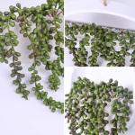 Kunstvetplanten, 2 stuks, hangende parelketting, plantenmand, kunstbloem, plant, voor binnen en buiten, bruiloft, feest, huis, tuin, wanddecoratie