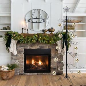 84 Inch Ornament Display Boom Stand Metalen Kerst Smeedijzeren Hanger Haak voor Halloween Opknoping Decoraties Eco Gift Zwart