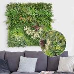 wand, zomerweide, 100 x 100 cm, groening, voor binnen en buiten, uv-bestendig, onderhoudsvriendelijk en duurzaam, verticale tuin voor een feel-good sfeer en een fris