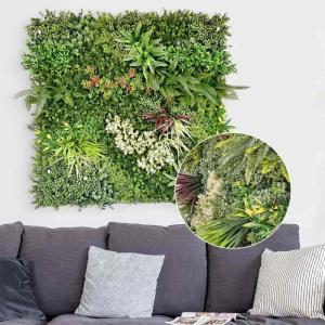 wand, zomerweide, 100 x 100 cm, groening, voor binnen en buiten, uv-bestendig, onderhoudsvriendelijk en duurzaam, verticale tuin voor een feel-good sfeer en een fris