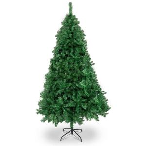 Kunstkerstboom - 180 cm kerstboom met metalen standaard, hoogwaardige en duurzame kerstboom van pvc voor thuis, kantoor, winkels en hotels (groen, 180 cm)