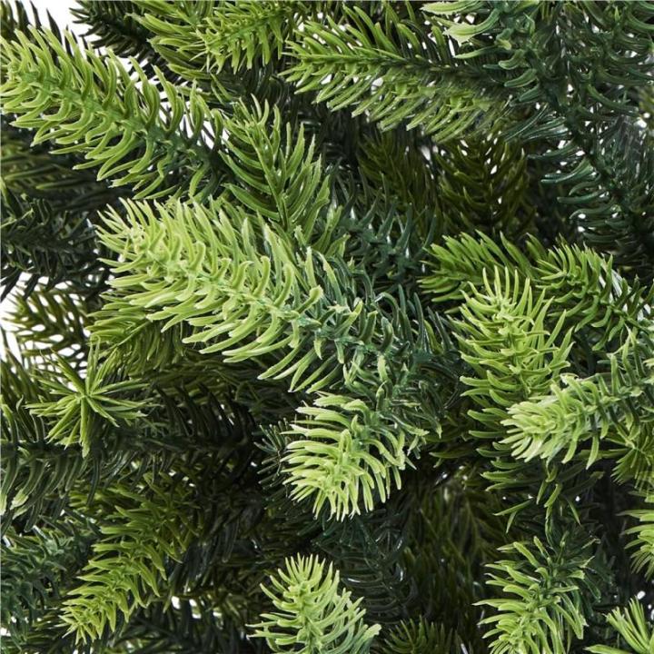 61 cm mini-kunstkerstboom met 62 takken en cementbasis, mini-tafelblad, dennenboom, moeilijk ontvlambaar, tafelkerstboom, klein, voor kerstdecoratie, groen