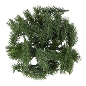 Decoratieve dennentakken, groen, 8 cm lang, 38 stuks, kunstdennentakken, adventskransdecoratie, dennengroen
